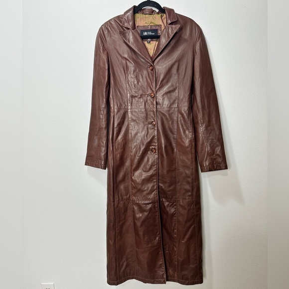 Bod & Christensen Jackets & Blazers - Bod & Christensen Vintage Y2K Women’s Sz Small Brown Leather Trench Coat Jacket